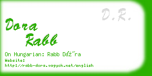 dora rabb business card